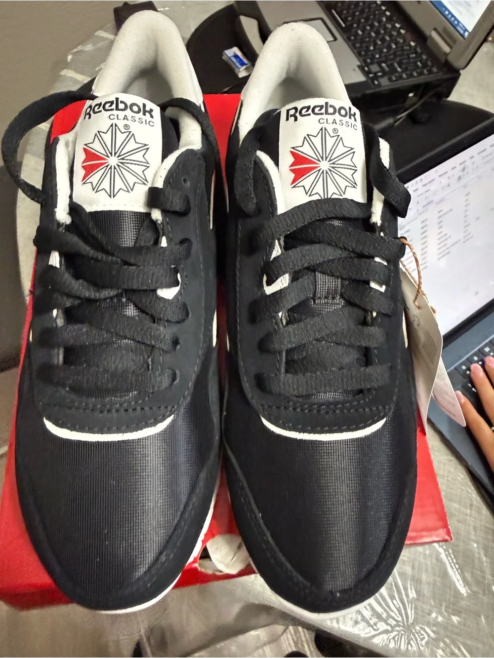 Reebok Classic Black & White Sneakers